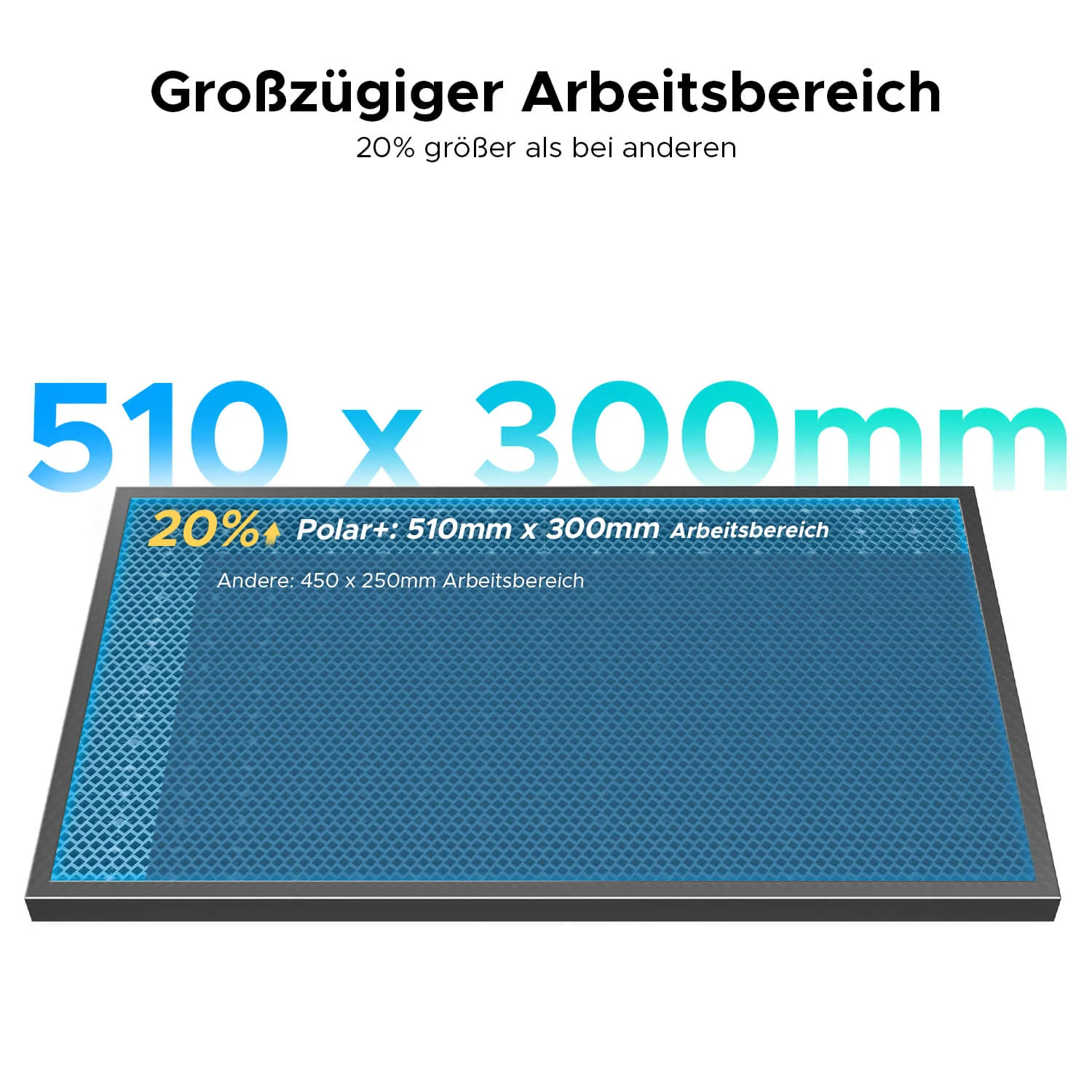 55W Desktop Laser Cutter mit 510x300mm Gravurfläche | Polar Plus - Image 10