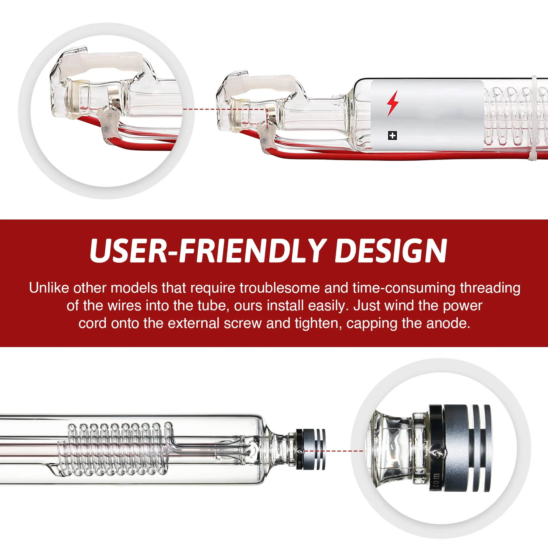 70W CO2 Laserröhre & Laser Tube für Laser Graviermaschinen und Lasercutter | YL-70 - Image 5