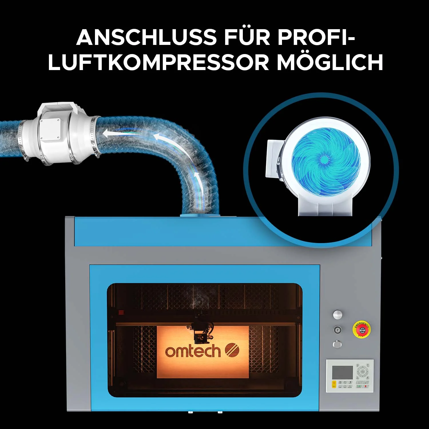 90W CO2 Laser Graviermaschine & Cutter mit 700x500mm Gravurfläche | Turbo-758 - Image 15