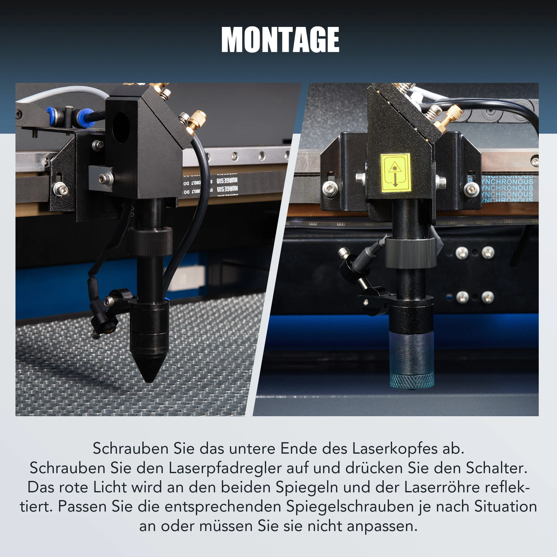 Laser-Ausrichthilfe für CO2 Laser Graviermaschinen und Lasercutter | LMA-TZGL - Image 5