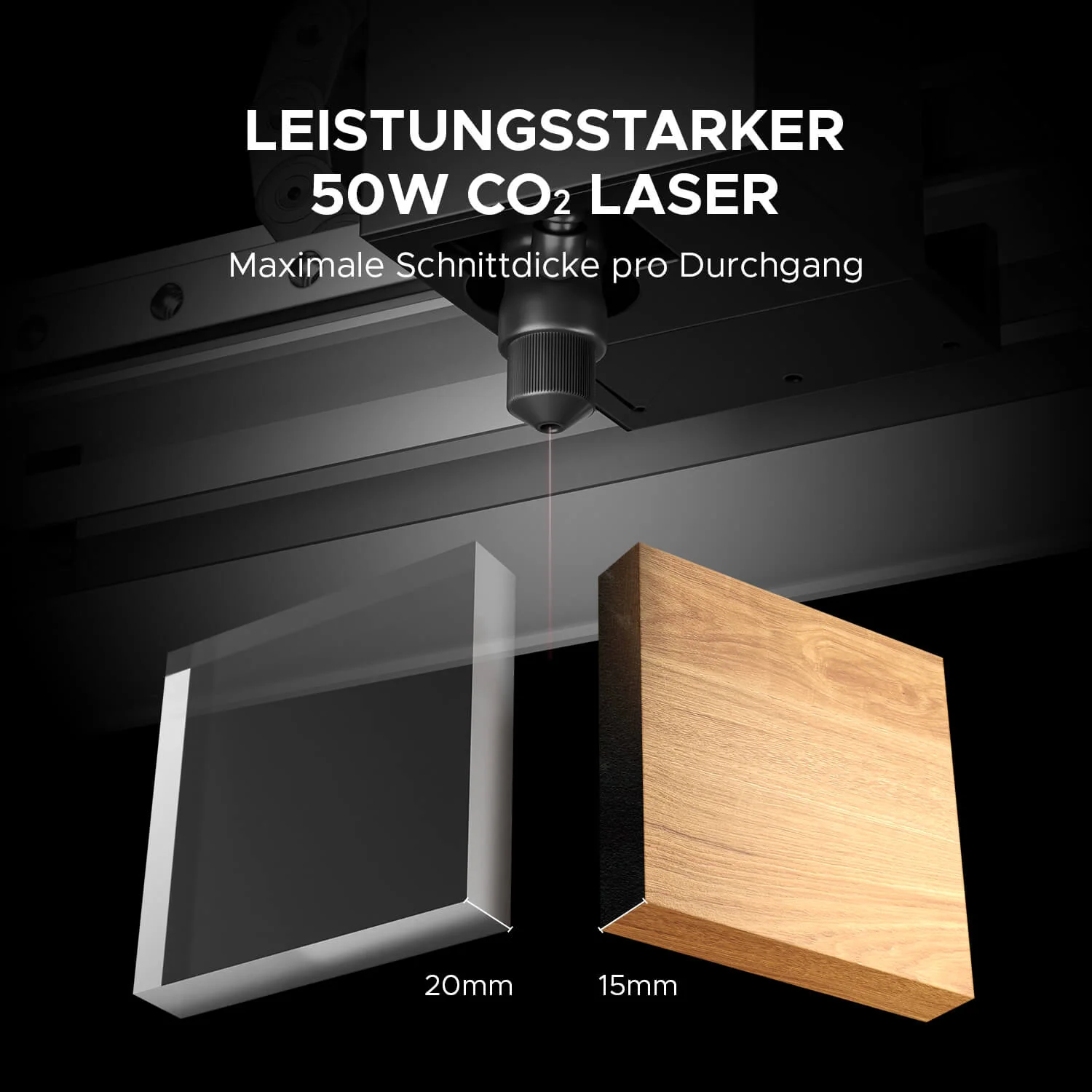 50W Desktop Laser Cutter mit 510x300mm Gravurfläche | Polar Laser - Image 9